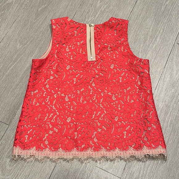 Ann Taylor Lace Crew Neck Blouse Size 0 - Picture 4 of 7